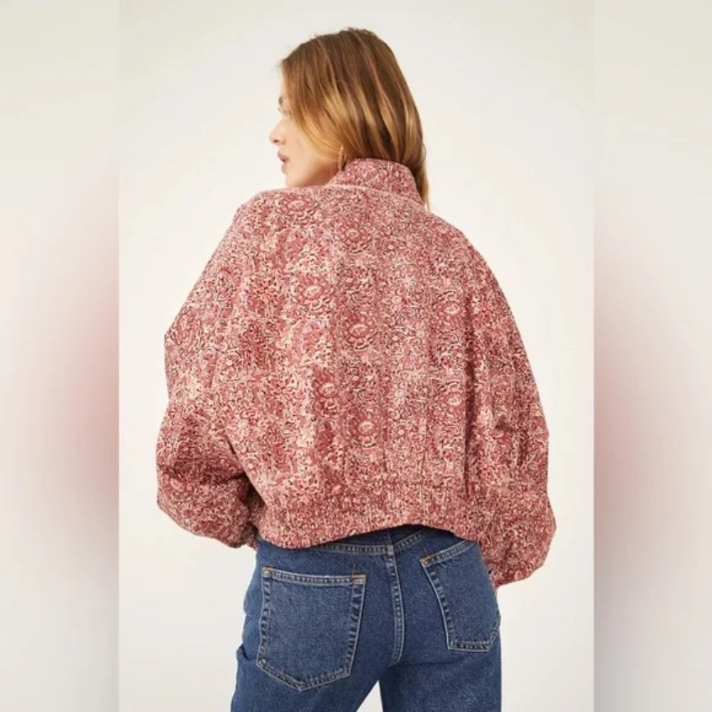 Free People Rosalina Floral Cropped Jacket Medium - Picture 3 of 8